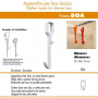 Pika Shop 6 PZ Appendino per Box Doccia Modello Boa Bianco