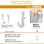 Pika Shop 12 PZ Appendino per Box Doccia Modello Cobra Bianco