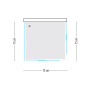 Ogomondo Box Corner Shower Unit 3 Sides Crystal Screen Printed Hardened 75x75x75