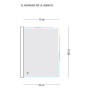 Ogomondo Box Corner Shower Unit 3 Sides Crystal Screen Printed Hardened 70x100x70 Right