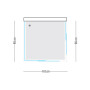 Ogomondo Box Corner Shower Unit 3 Sides Crystal Screen Printed Hardened 90x90x90