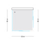 Ogomondo Box Corner Shower Unit 3 Sides Crystal Screen Printed Hardened 80x80x80