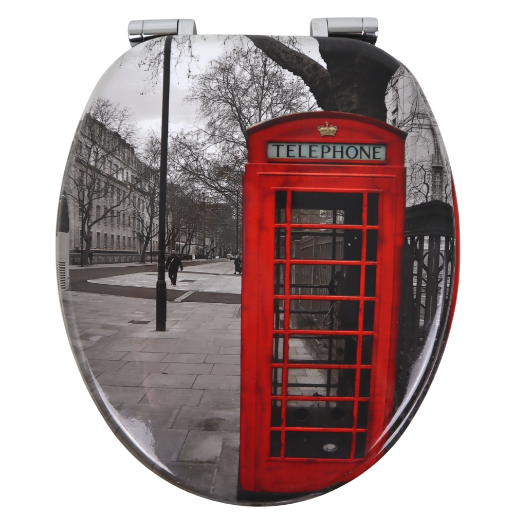 copriwater con stampa fotografica cabina telefonica inglese bingben