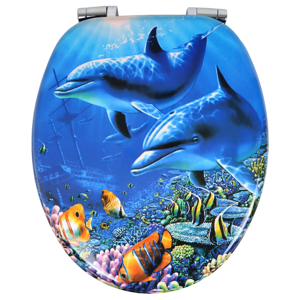 coprivater con immagine fotografica e stampe delfini in mare
